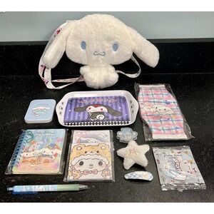 Lot NWT‎ Cinnamoroll By Sanrio Purse, Tray, Notepads, Mirror, Pen, Hair Clips